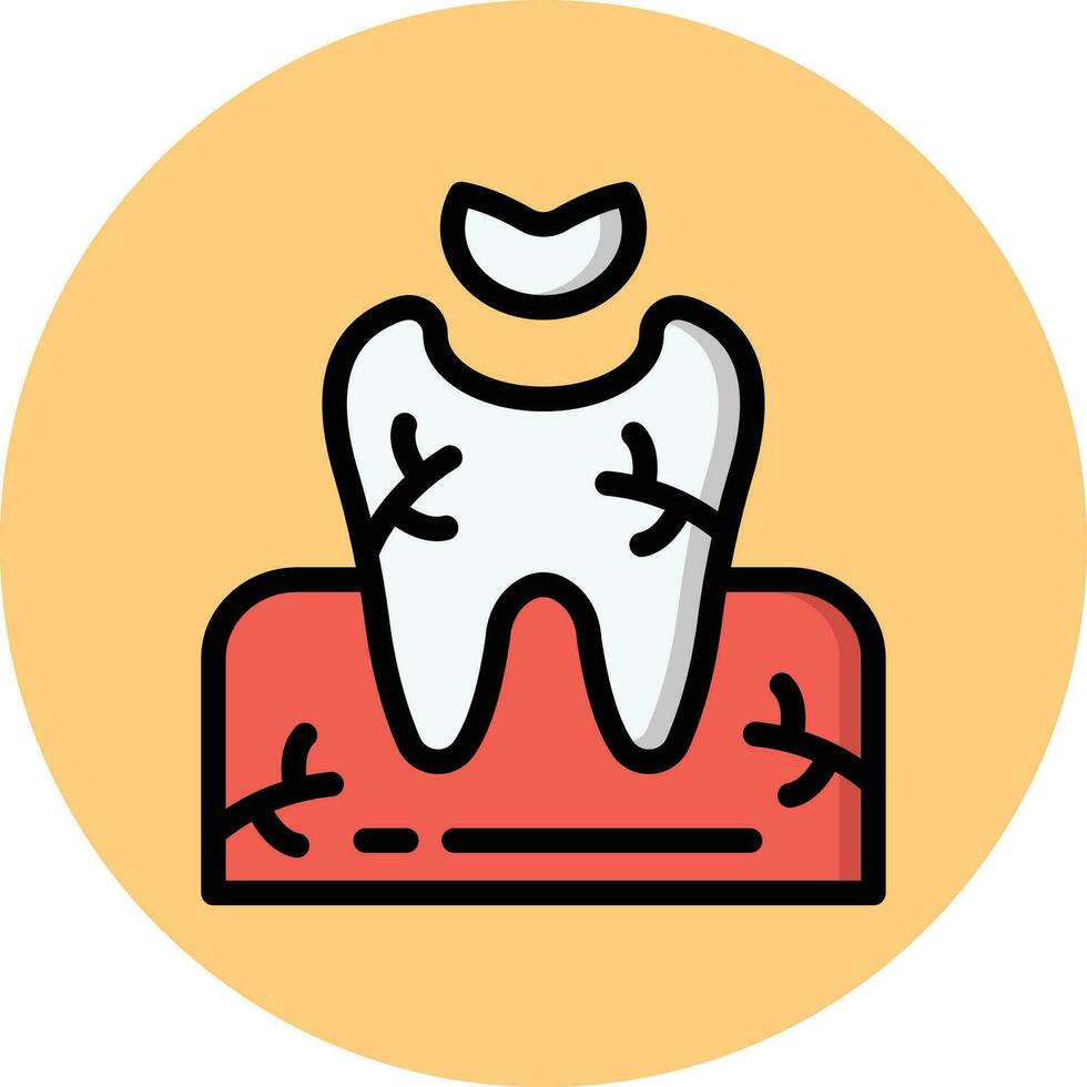 dental fyllning vektor ikon design illustration