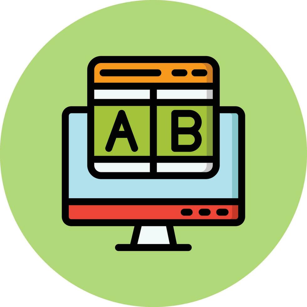 ab-Test-Vektor-Icon-Design-Illustration vektor