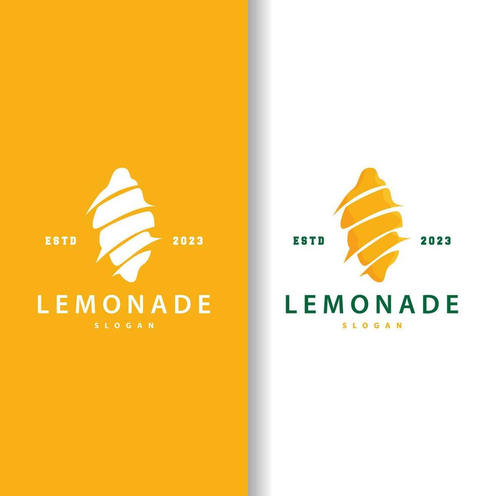 Zitrone Logo, frisch Zitrone Saft Illustration Design zum minimalistisch, elegant, luxuriös Plantage vektor