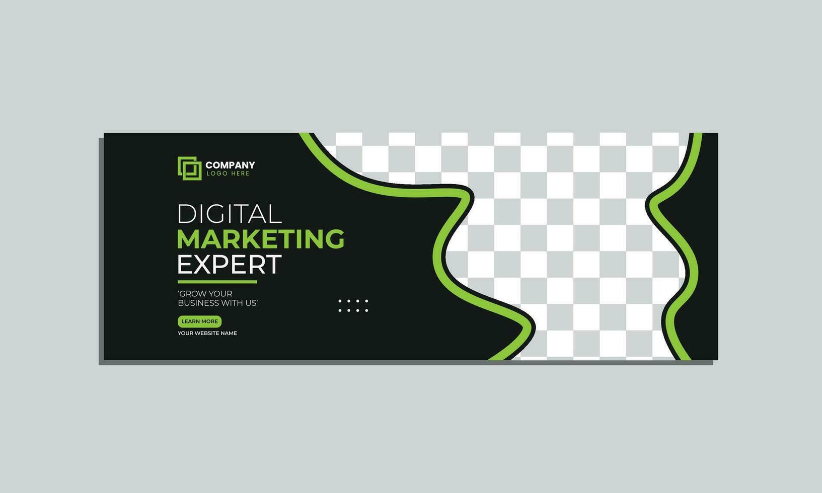 digital marknadsföring byrå social media omslag baner design. företags- företag kreativ social media omslag baner posta mall vektor