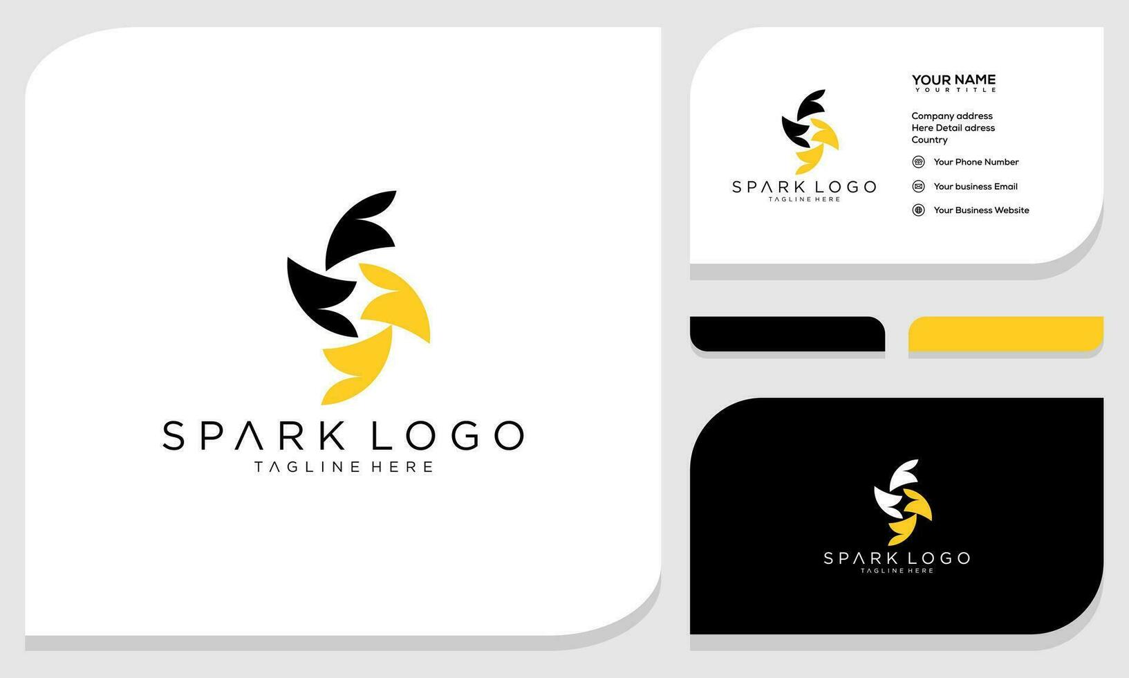 Funke Logo Grafik Vektor Symbol. Logo Design und Geschäft Karte