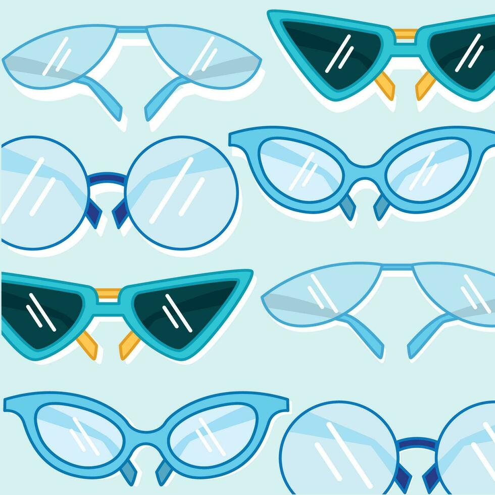 Trend Sonnenbrille Muster Hintergrund Vektor Illustration