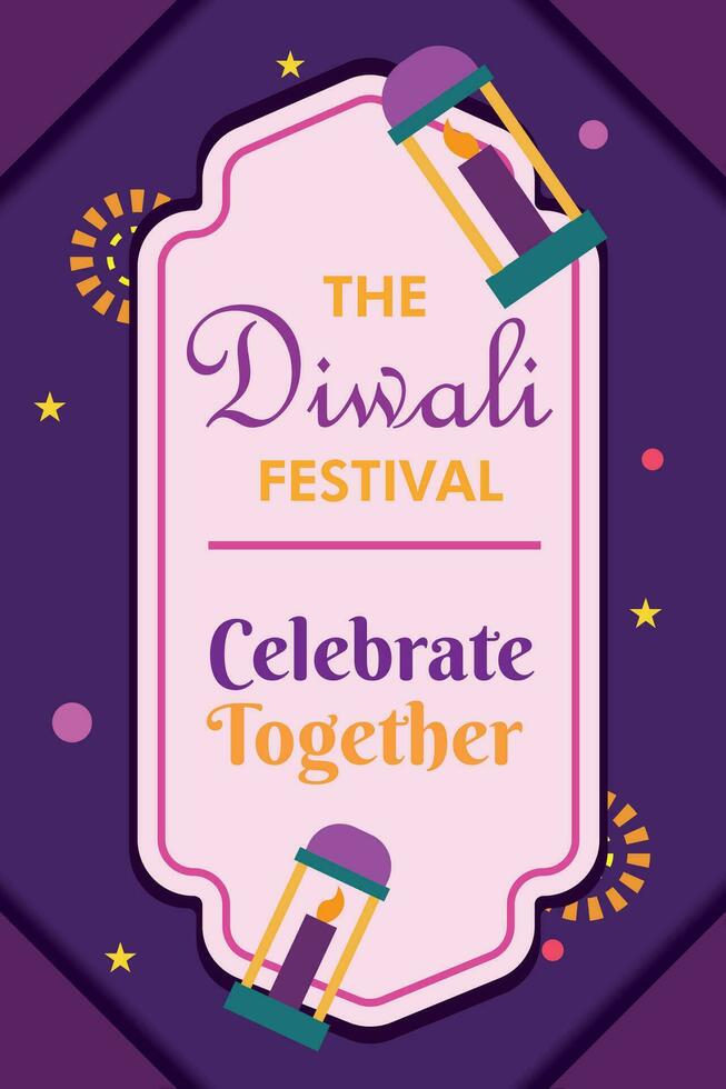 Diwali Poster traditionell indisch Feier Vektor Illustration