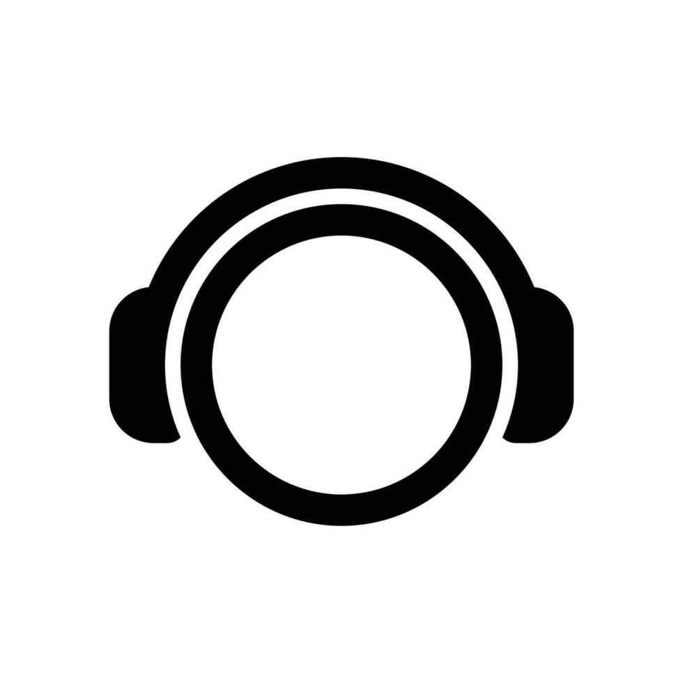 Kopfhörer Kreis Logo Vorlage, Kopfhörer Kreis Logo Element, Kopfhörer Kreis Vektor
