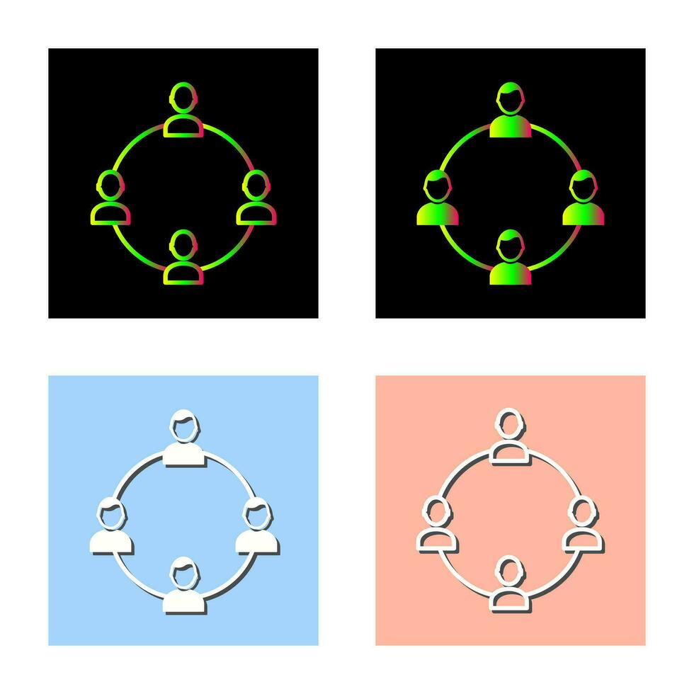 einzigartiges Netzwerkgruppen-Vektorsymbol vektor