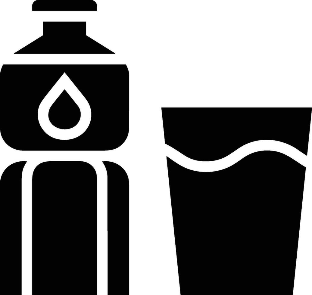 Flasche trinken Symbol Symbol Vektor Bild. Illustration von das trinken Wasser Flasche Glas Design Bild