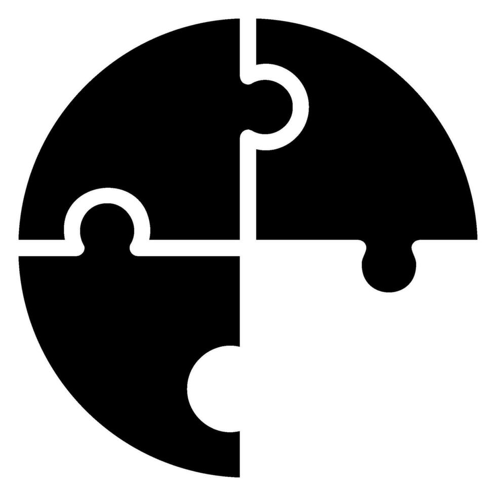 Puzzle-Glyphe-Symbol vektor