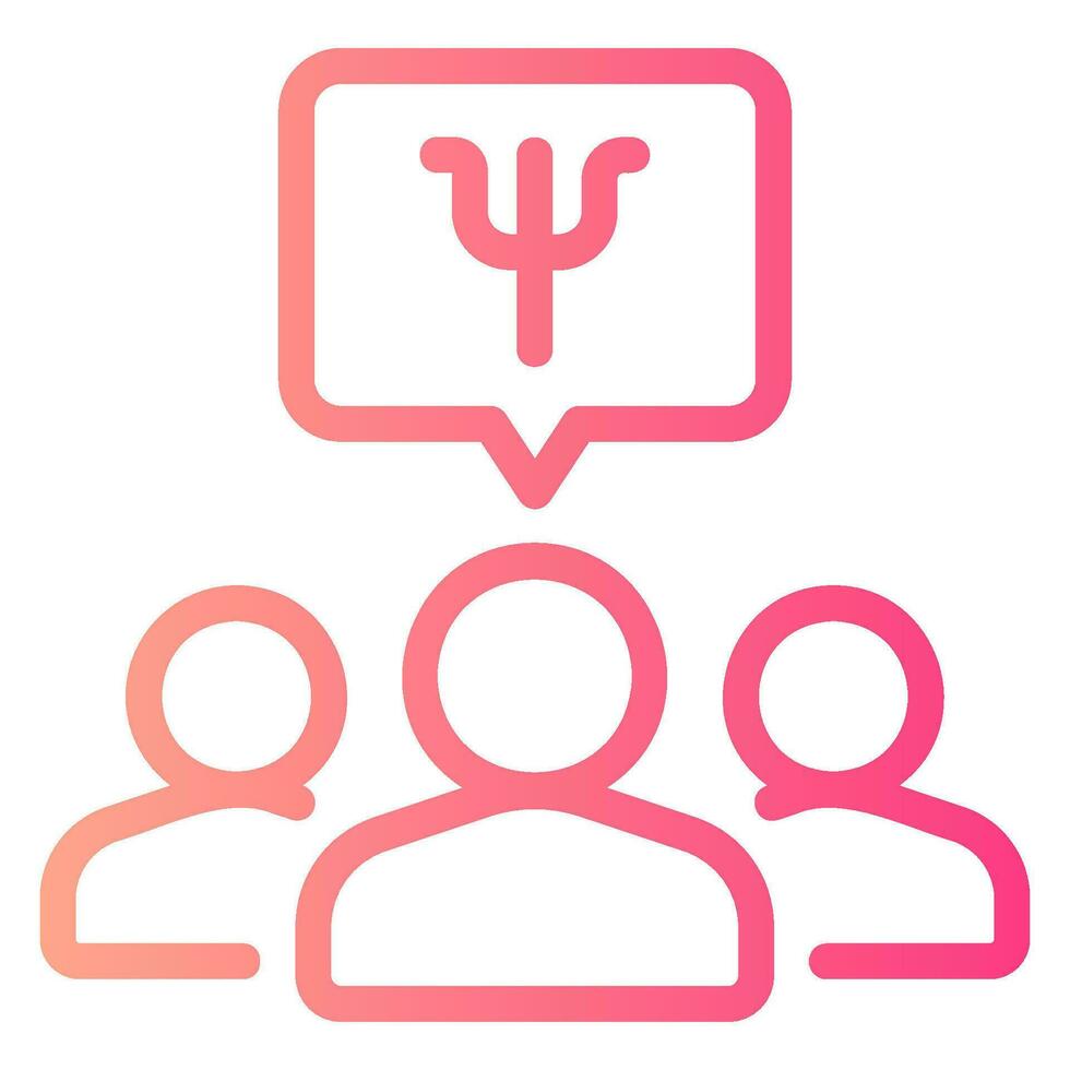 Gruppe Therapie Gradient Symbol vektor