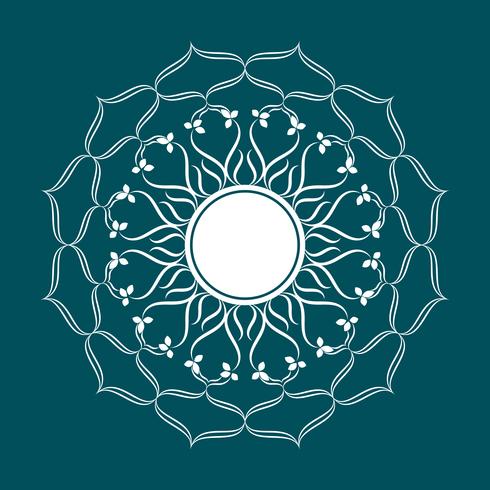 Dekorative Elemente der Blumen-Mandala-Weinlese vektor