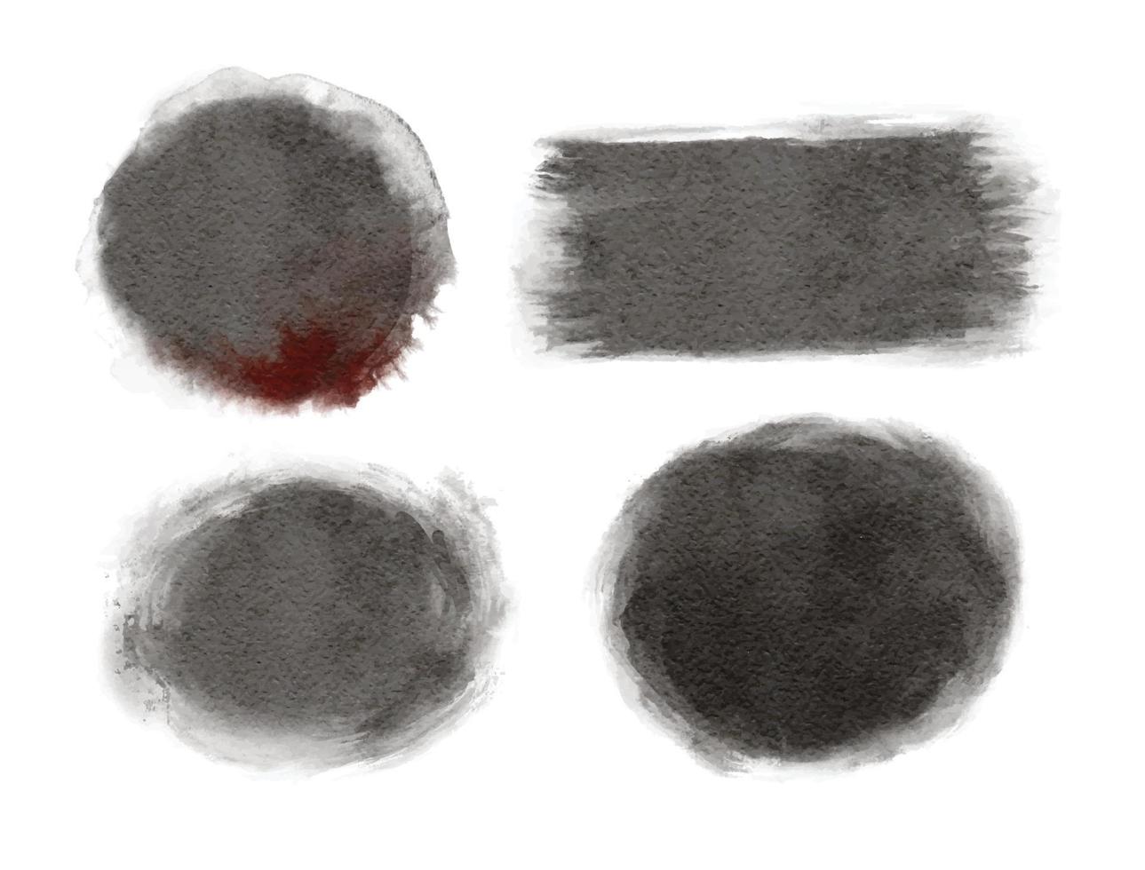 Halloween Aquarell Hintergrundtextur. Kreis schwarze Farbe vektor