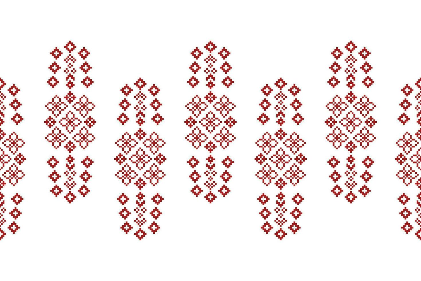 ethnisch geometrisch Stoff Muster Kreuz Stich.ikat Stickerei ethnisch orientalisch Pixel Muster Weiß Hintergrund. abstrakt, vektor, illustration. Textur, Kleidung, Rahmen, Dekoration, Motive, Seide, Tapete. vektor