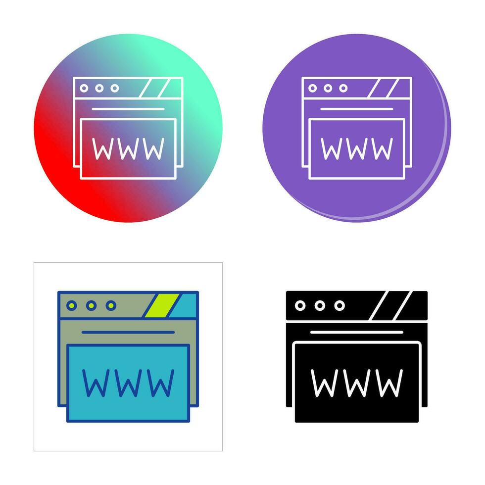 Webbrowser-Vektorsymbol vektor