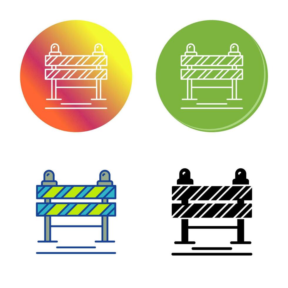 väg blockad vektor ikon
