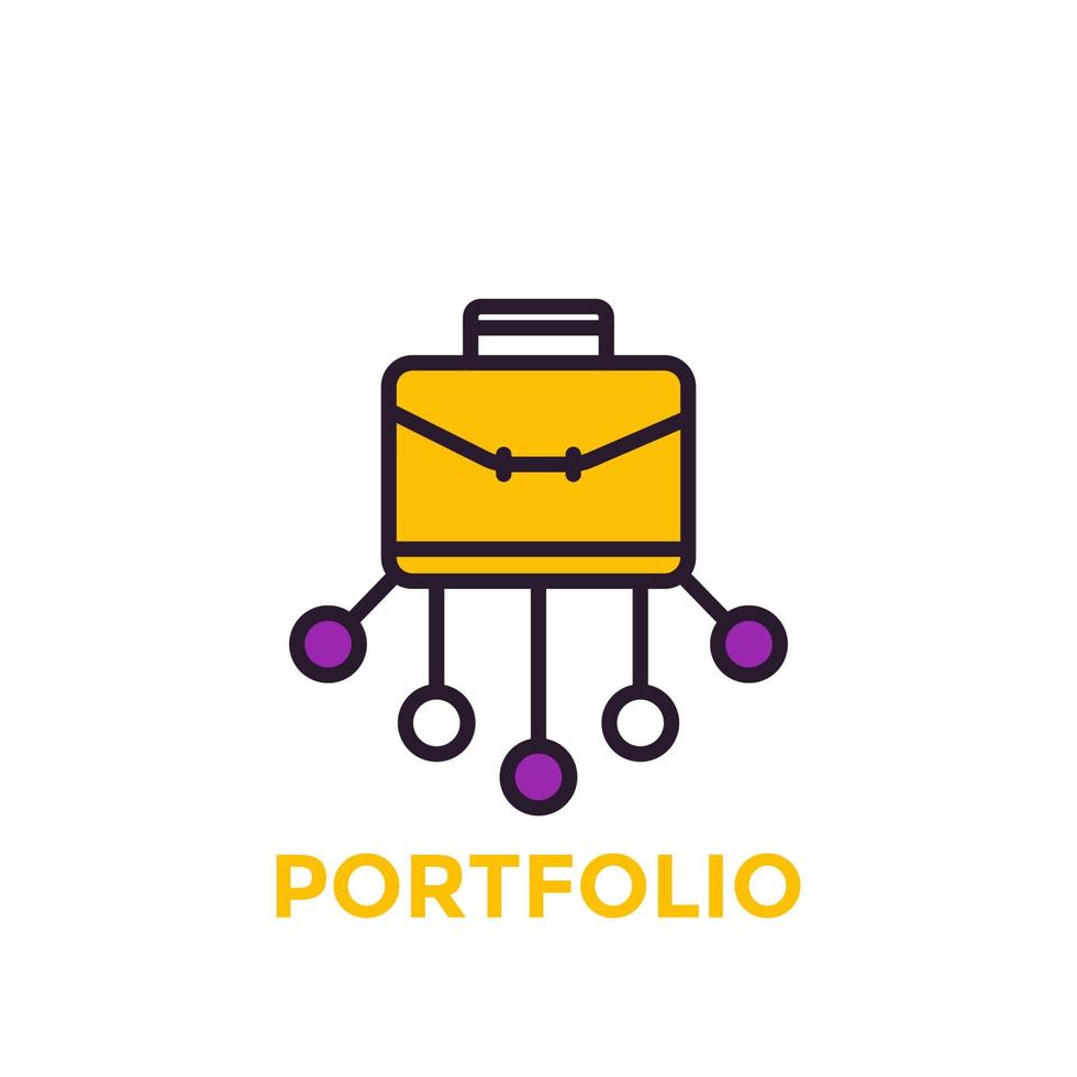 Portfolio-Symbol, linearer Stil vektor