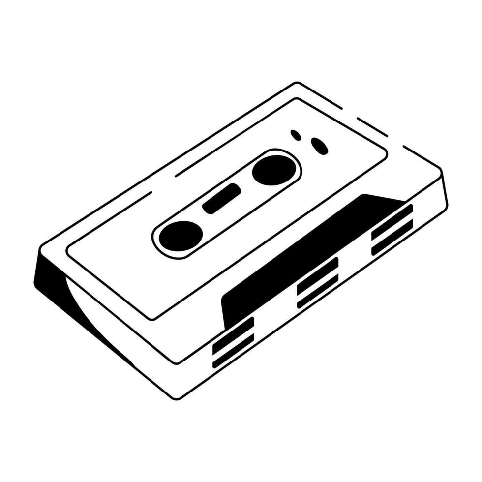 trendiga kassettkoncept vektor