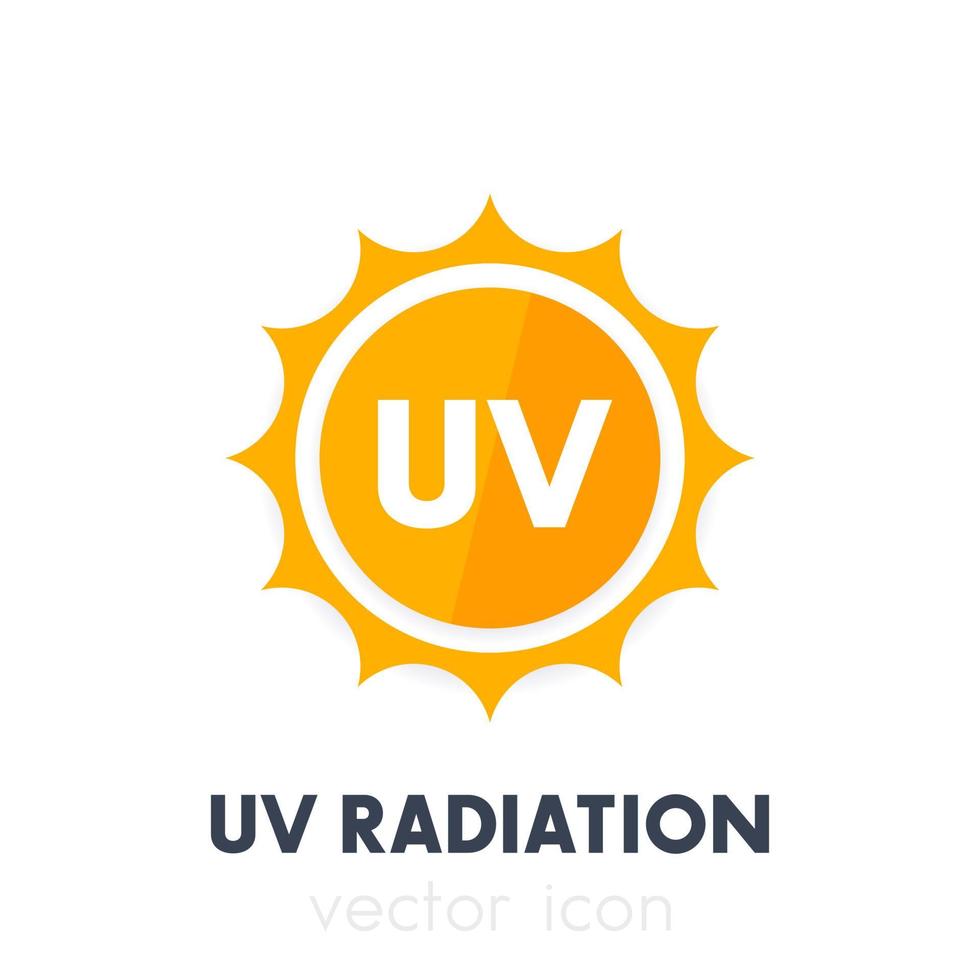 UV -strålning, ultraviolett ikon vektor