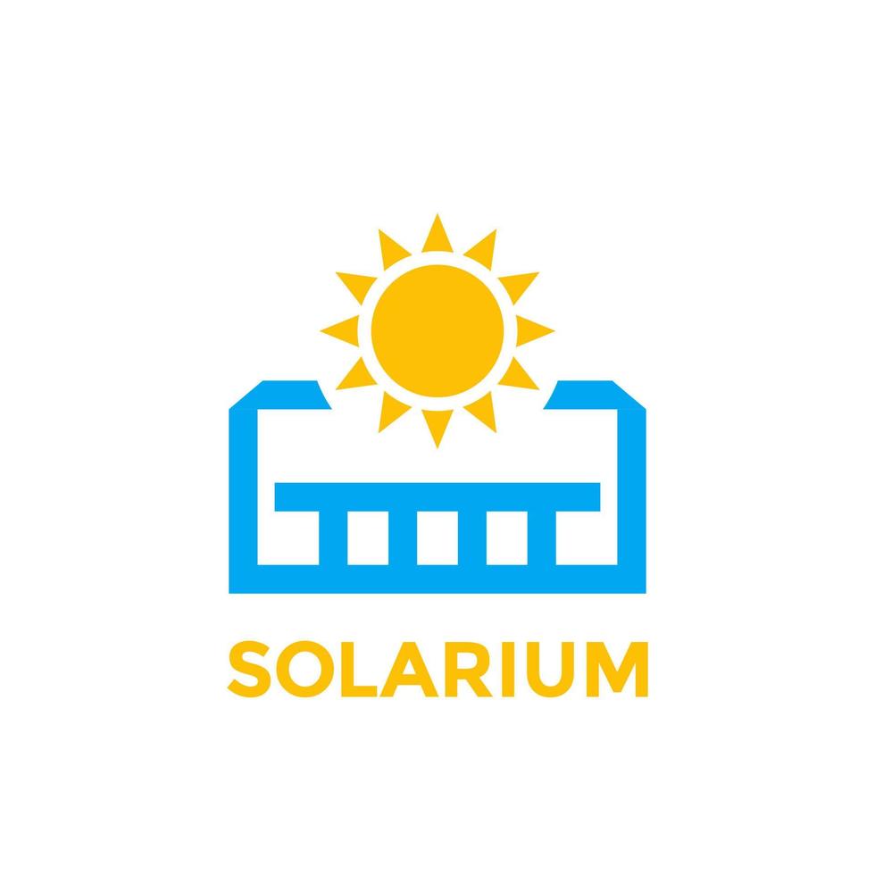 Solarium-Symbol auf weiß vektor