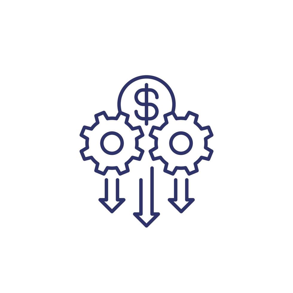 Cashflow, Symbol für die Geldverwaltungslinie vektor