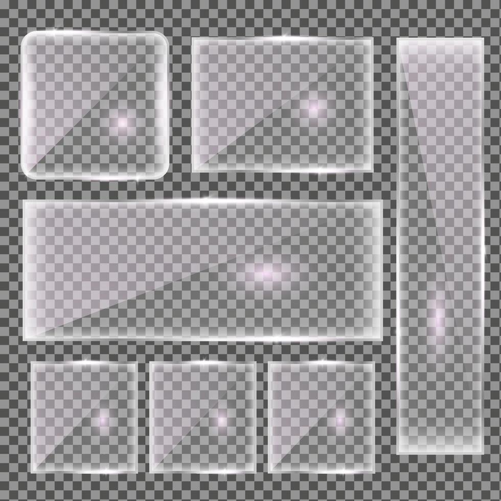 quadratisches Glasrahmen-Set-Design vektor