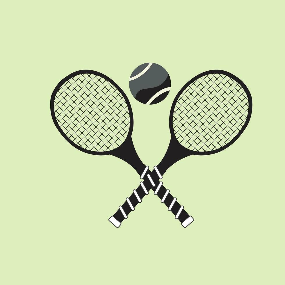 Tennis Ball und Schläger im Vektor Format