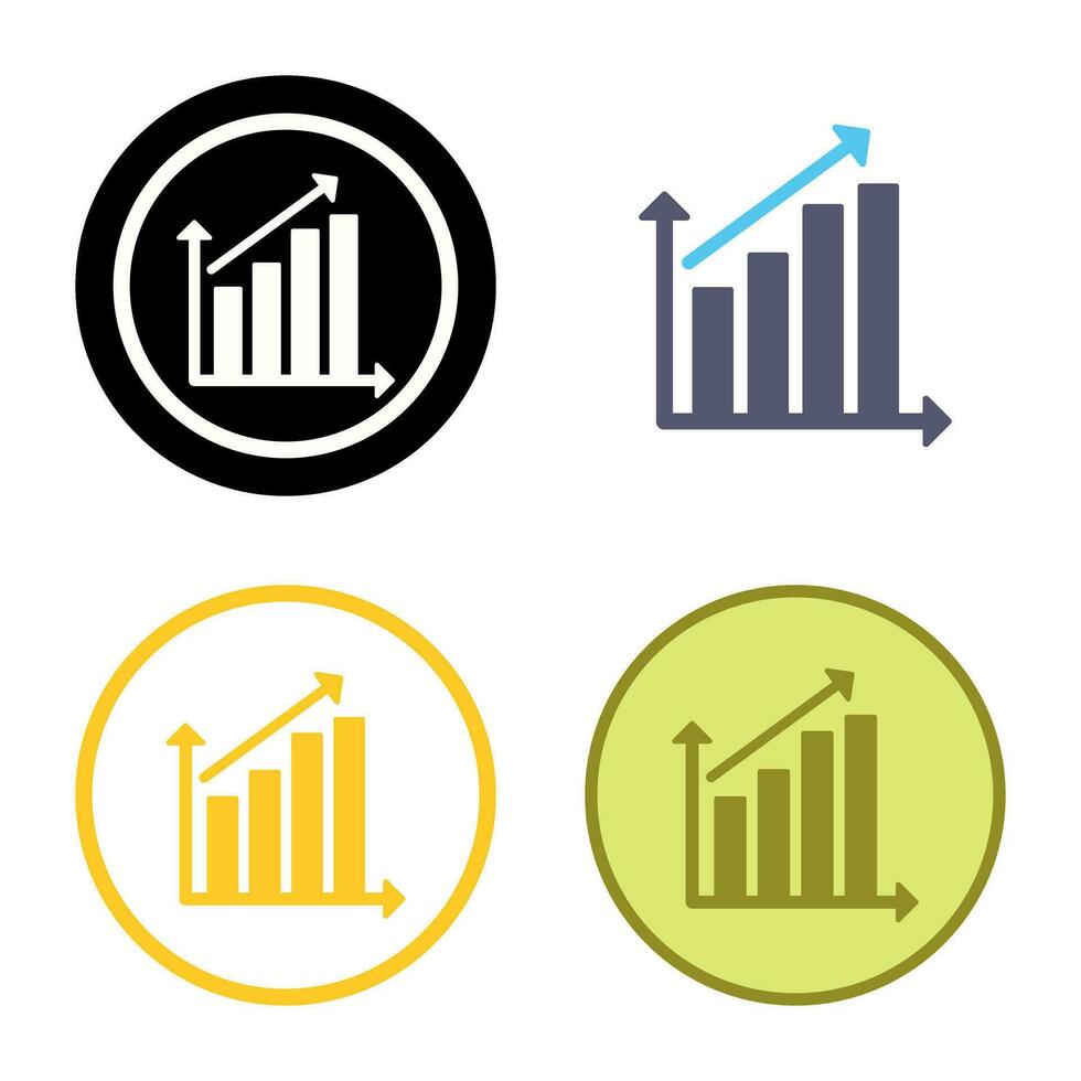 stigande statistik vektor ikon