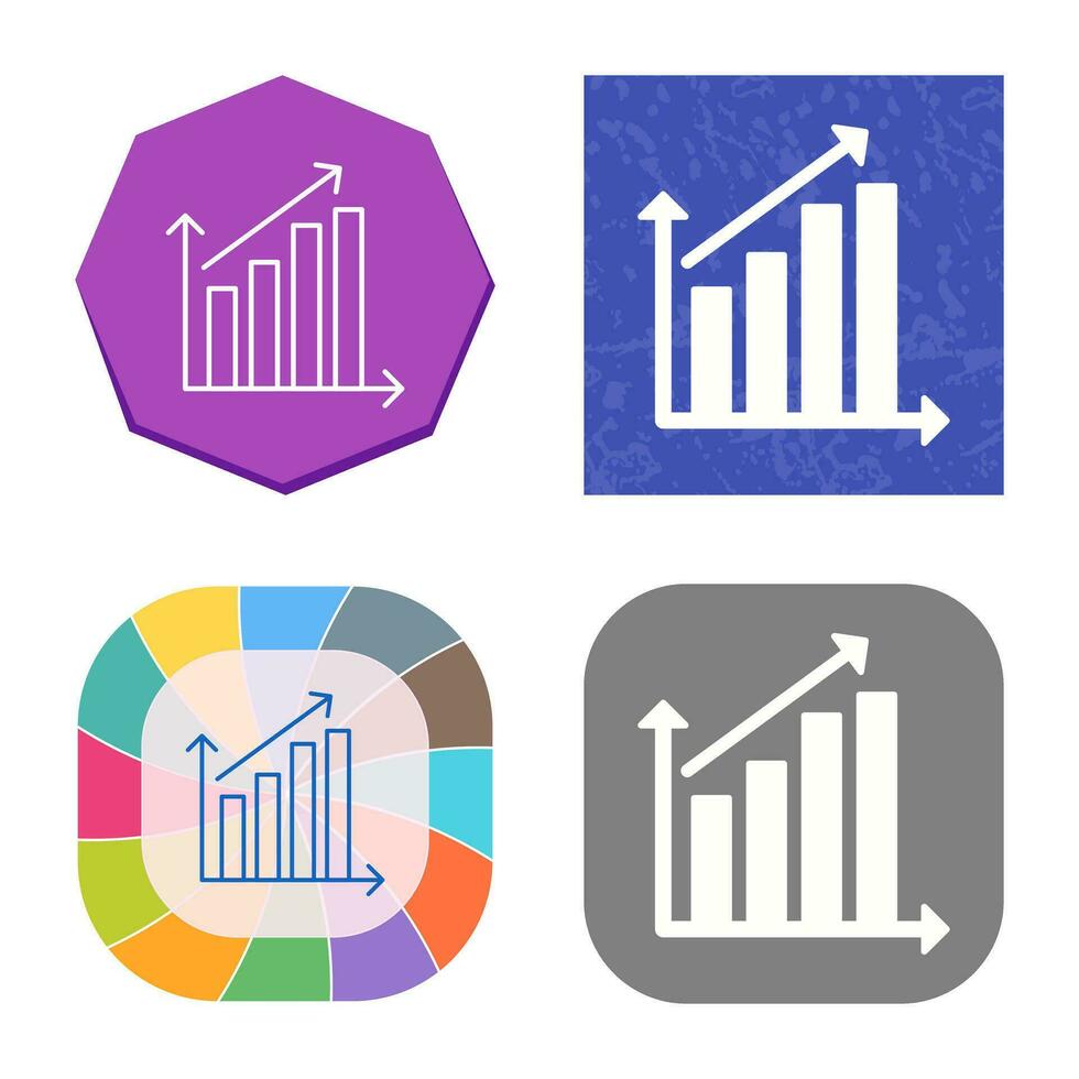 stigande statistik vektor ikon