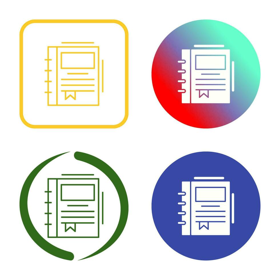 Vektorsymbol für Frühlingsnotizbuch vektor