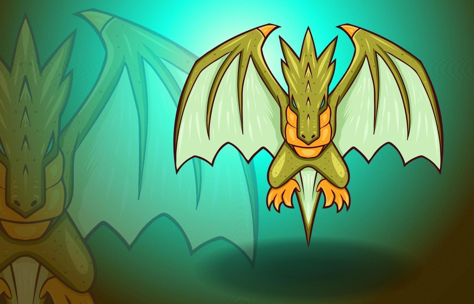 fliegende drachenflügel fantasie mythologie monster legende kreatur vektor