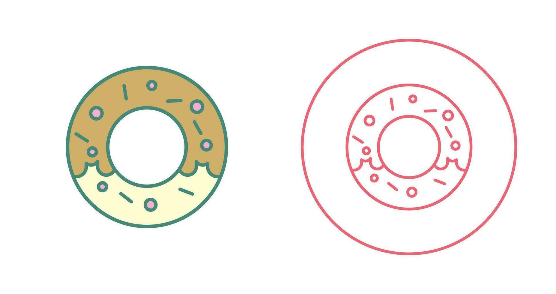 Donut-Vektor-Symbol vektor