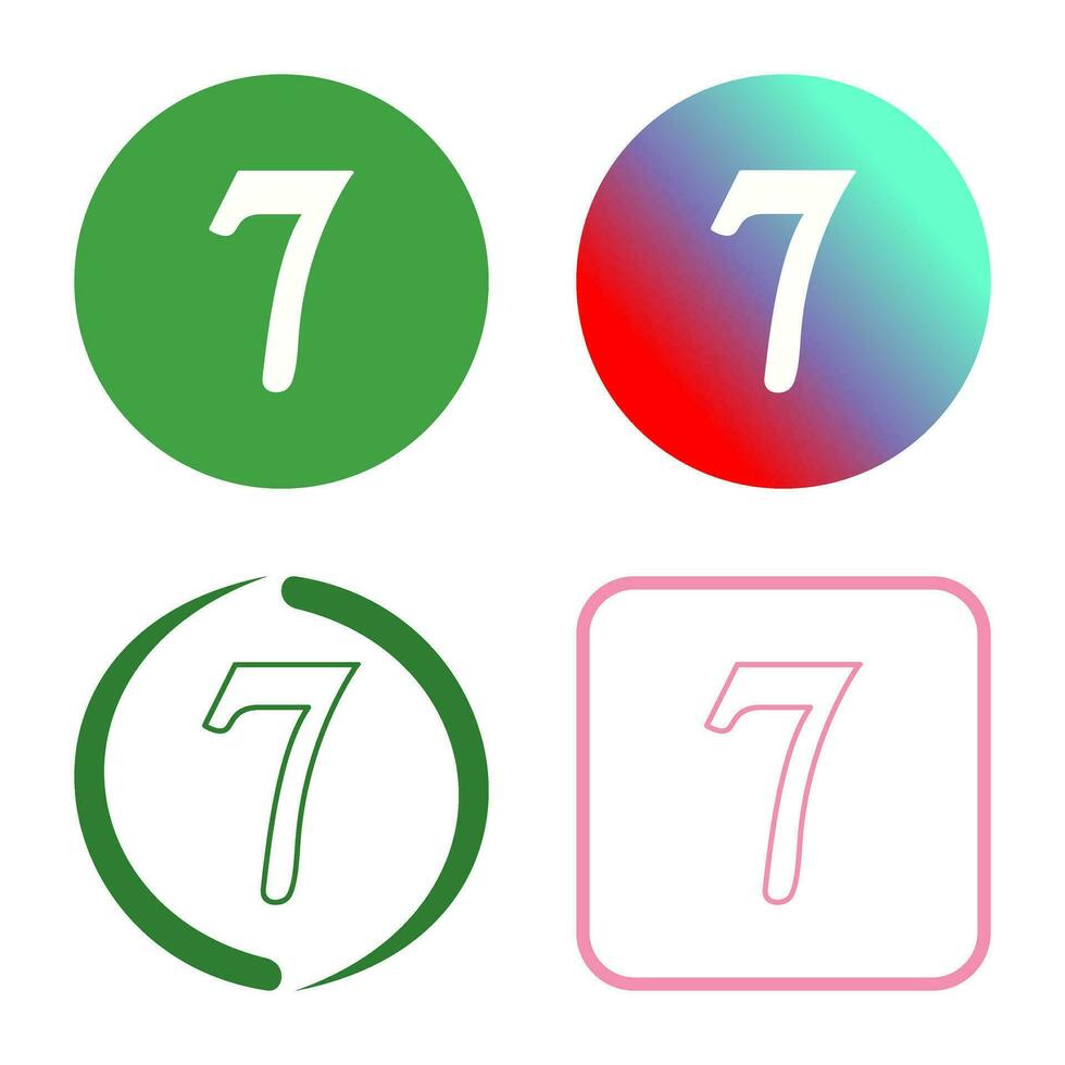 siffra sju vektor ikon