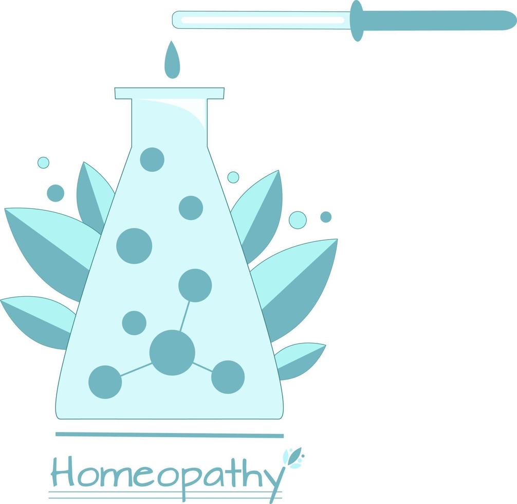 vektor illustration alternativ medetsina homeopat
