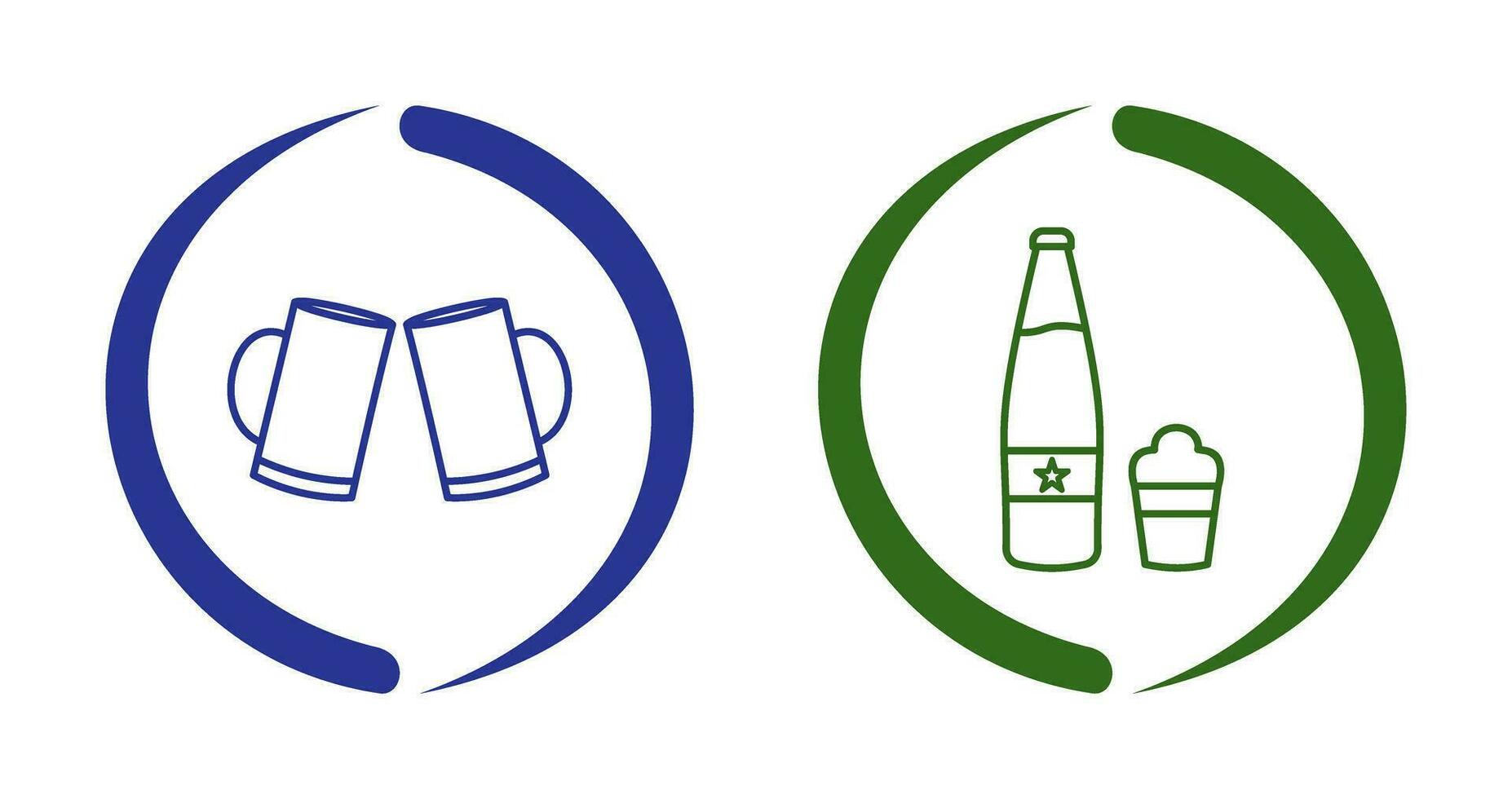 Biere Toasten und Bier Symbol vektor