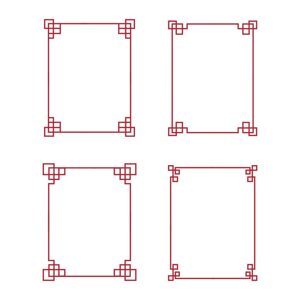 chinesische grenze vektorillustration vektor