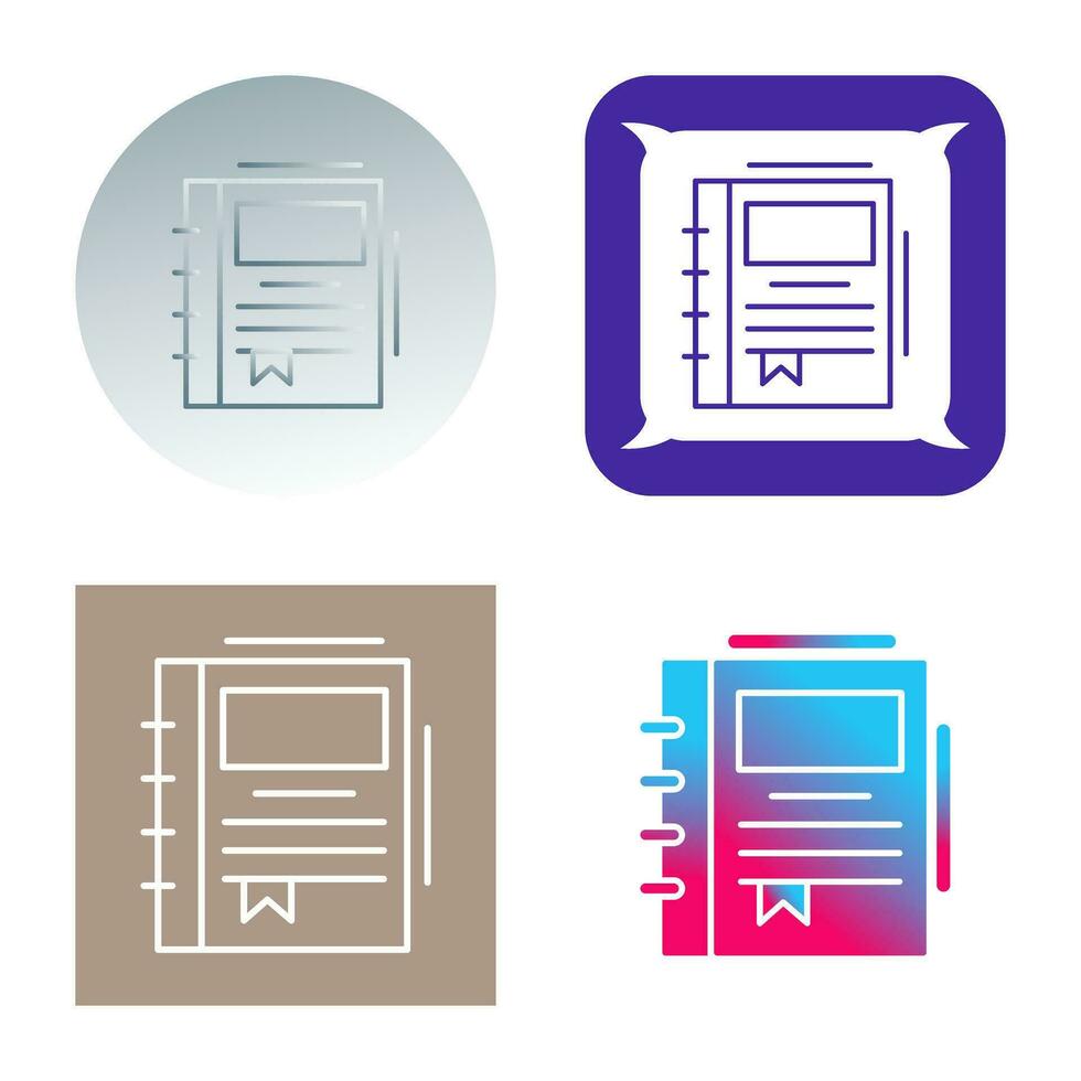 Vektorsymbol für Frühlingsnotizbuch vektor