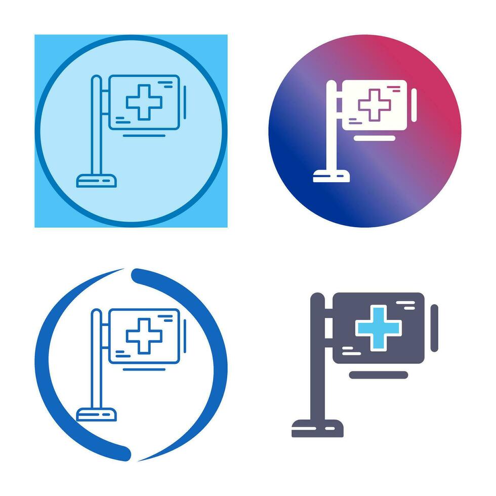 sjukhus tecken vektor ikon