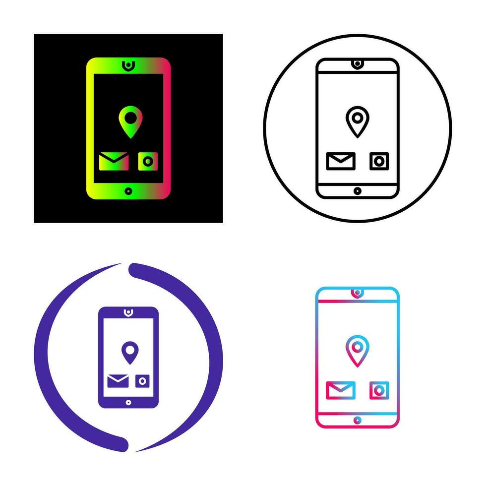 Einzigartiges Vektorsymbol für mobile Anwendungen vektor