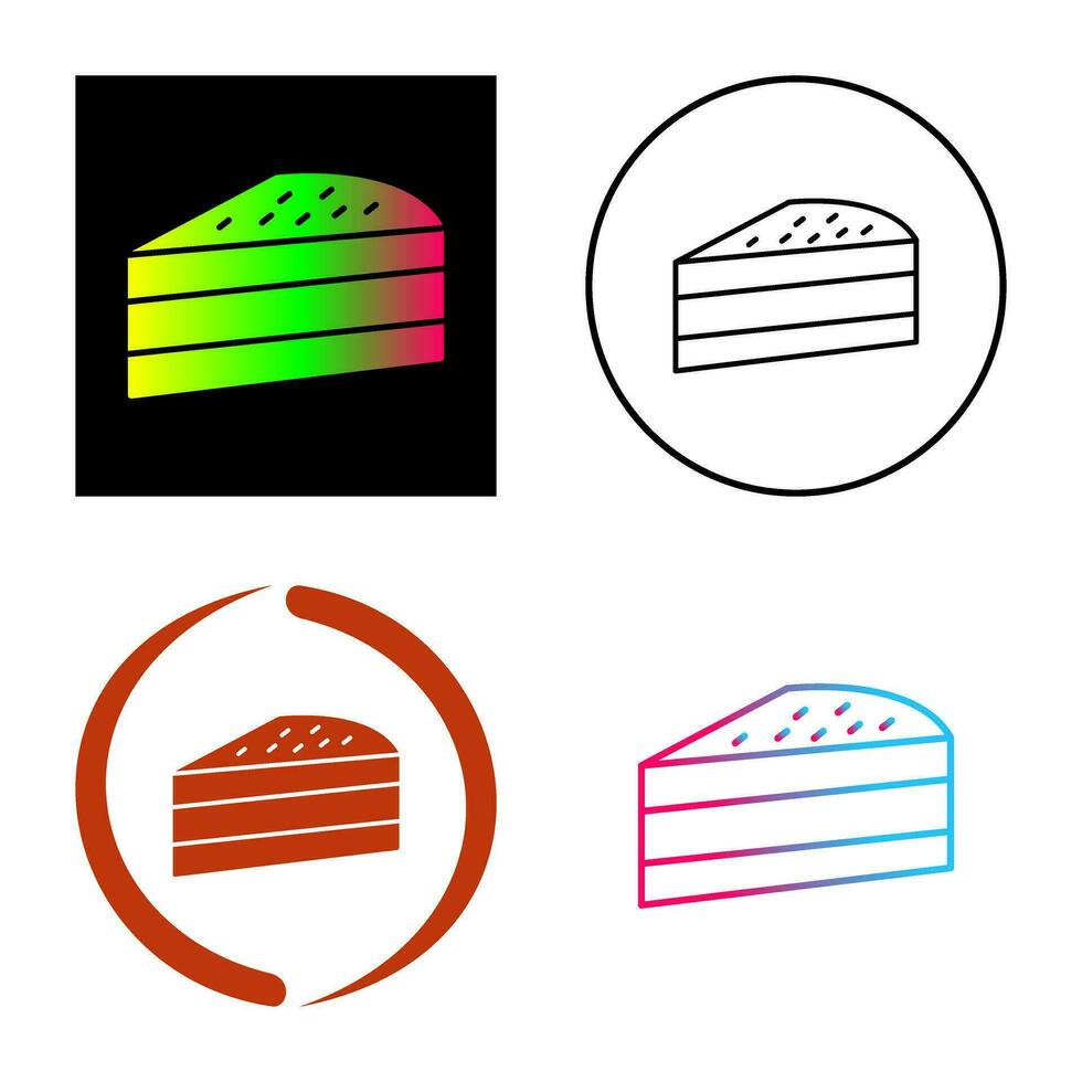 Vektorsymbol für Kuchenscheiben vektor