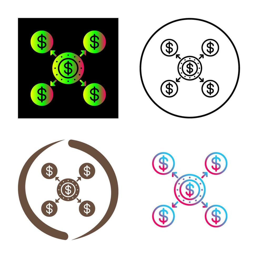 Verteilungsvektorsymbol vektor