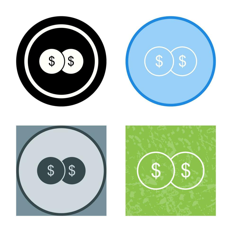 unik mynt vektor ikon