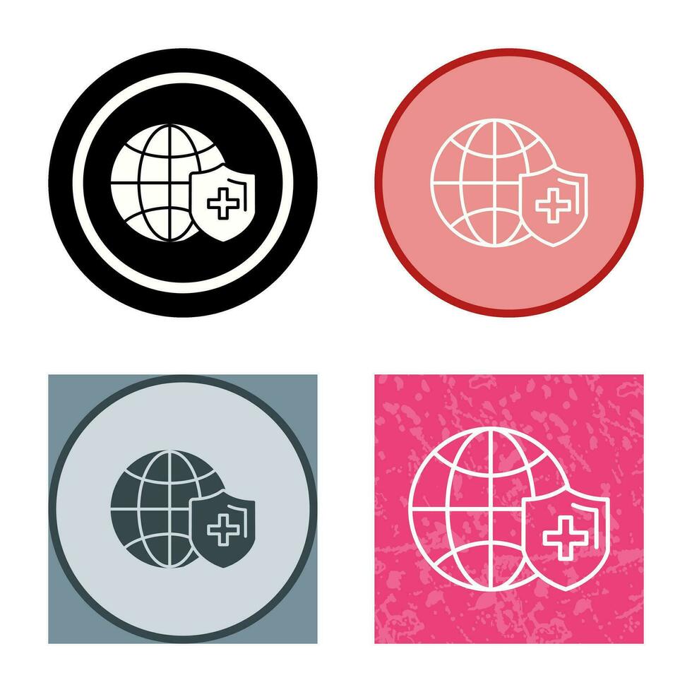 global skydd vektor ikon