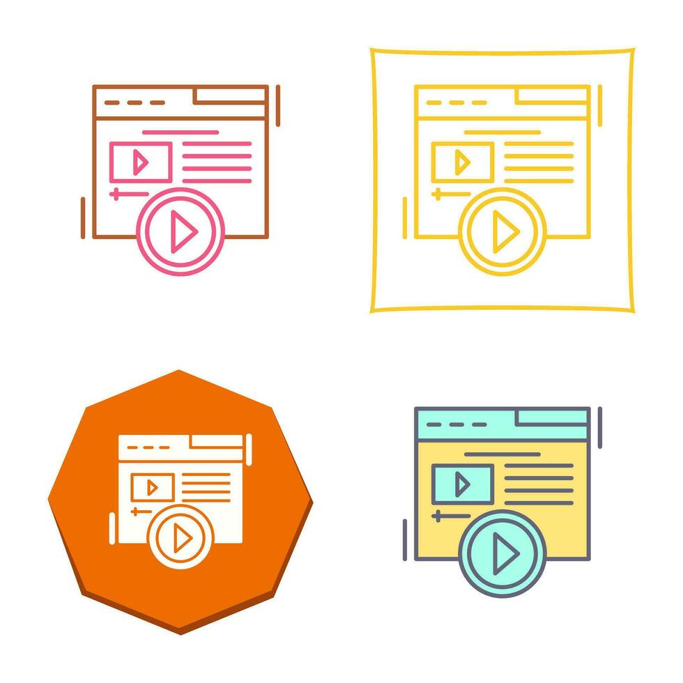 Vektorsymbol für Videoinhalte vektor