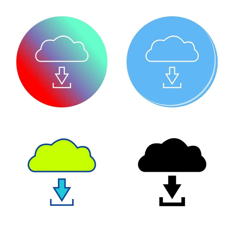 Einzigartiger Download vom Cloud-Vektorsymbol vektor