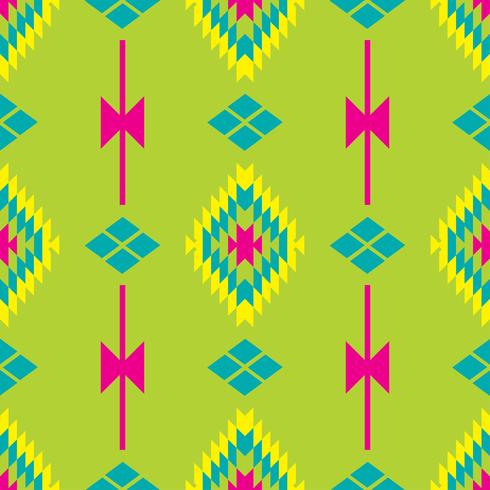 Mexican Folkloric tracery textil sömlösa mönster vektor