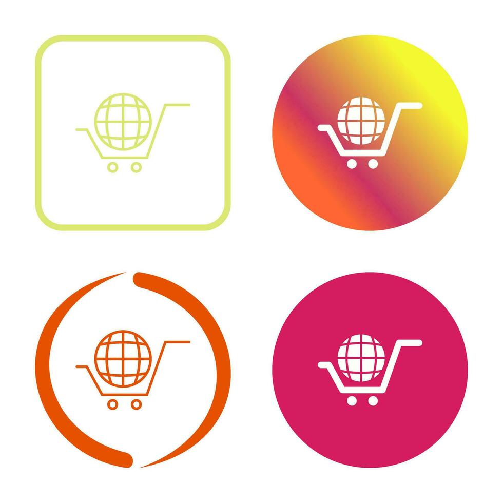 globales Shopping-Vektorsymbol vektor