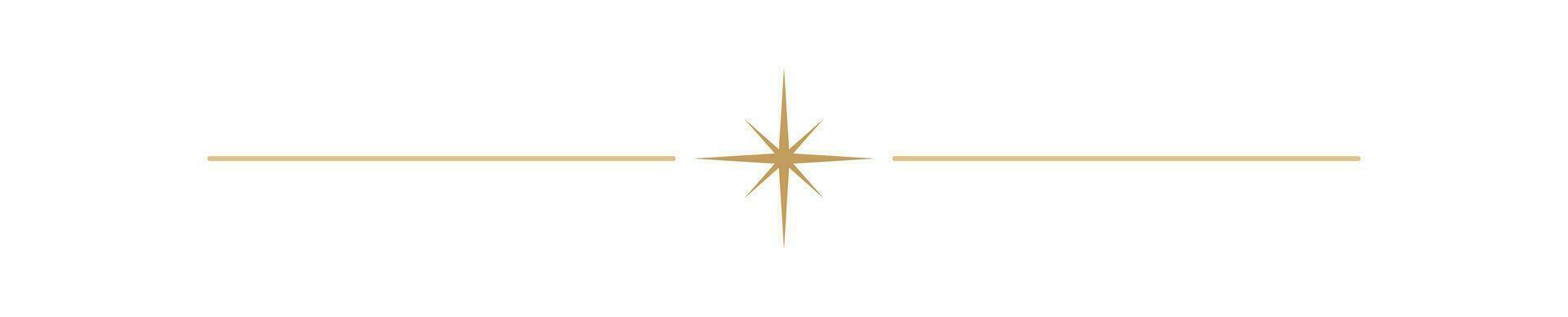delare med stjärna jul ram gräns horisontell linje form ikon för dekorativ årgång klotter element, hälsning kort, inbjudan. design vektor illustration