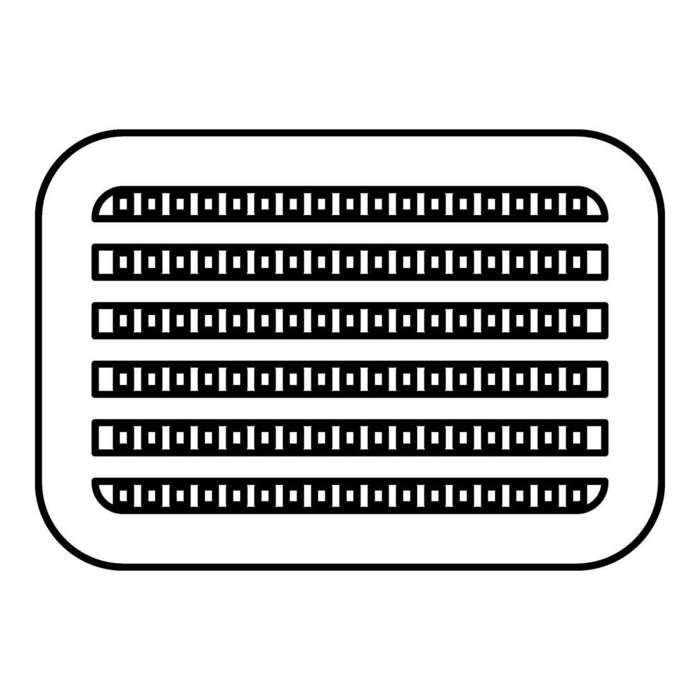 bil radiator fordon service bil delar detalj begrepp kontur översikt linje ikon svart Färg vektor illustration bild tunn platt stil