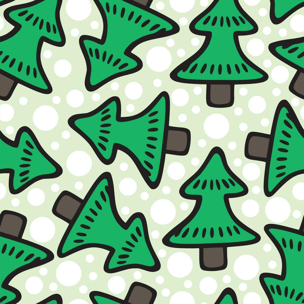 Weihnachten nahtlos Muster. fröhlich Weihnachten Hintergrund. Winter Urlaub Muster Design mit Bäume. Vektor Weihnachten Muster zum Drucke, Karten, Stoff, Oberfläche Design.