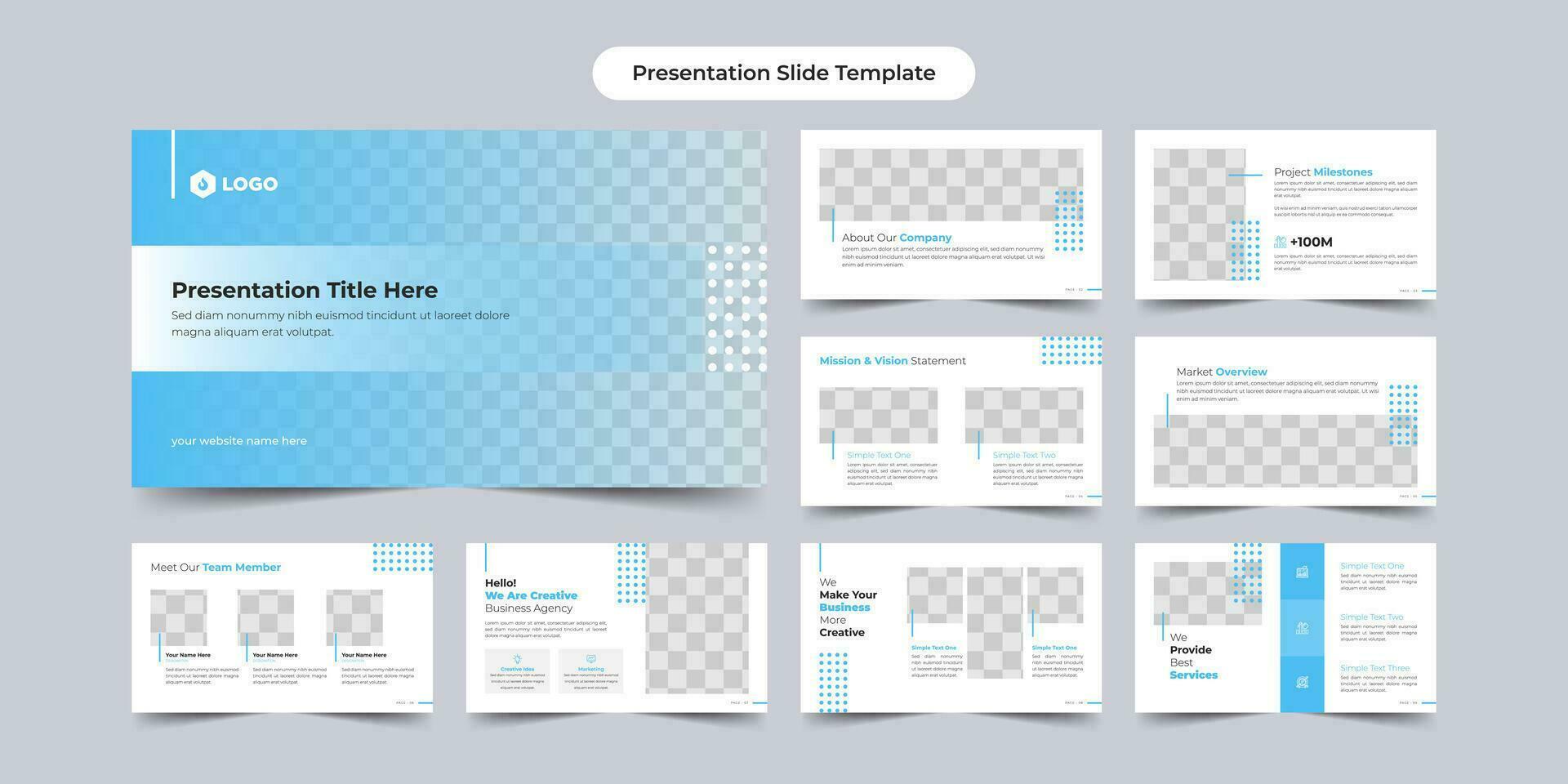kreativa presentationsbilder malldesign. använd för modern presentationsbakgrund, broschyrdesign, skjutreglage för webbplatsen, målsida, årsredovisning, företagsprofil vektor