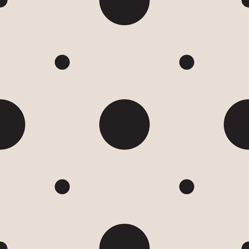 sömlösa mönster med vita och svarta ärter (polka dot). vektor