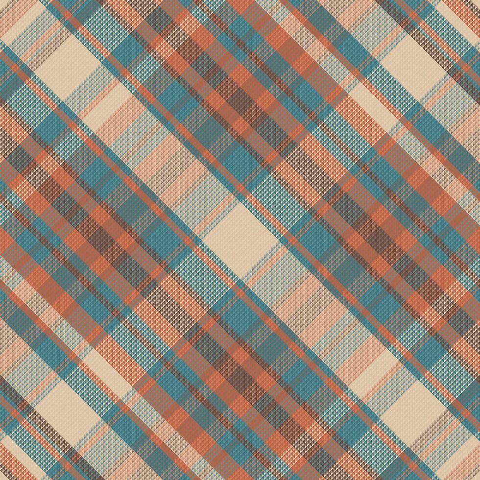 tartan rutigt mönster med textur och retro färg. vektor